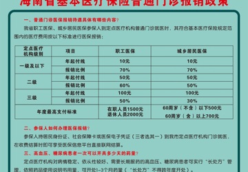 海南省基本医疗保险普通门诊报销政策