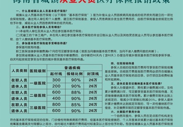 海南省城镇从业人员医疗保险报销政策