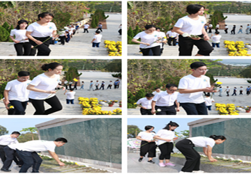 三亚中心医院团委组织参加 “清明祭英烈•共铸中华魂”祭奠革命先烈活动